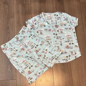 Karen Neuburger Beach Print Pajama Set